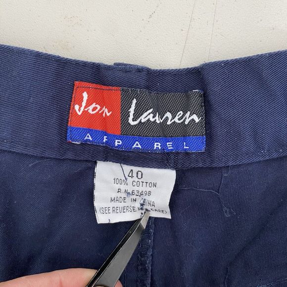 Jon Lauren Mens Shorts 38 x 12 Blue Cargo Hiking Golf Distressed Utility Pockets - Picture 10 of 11